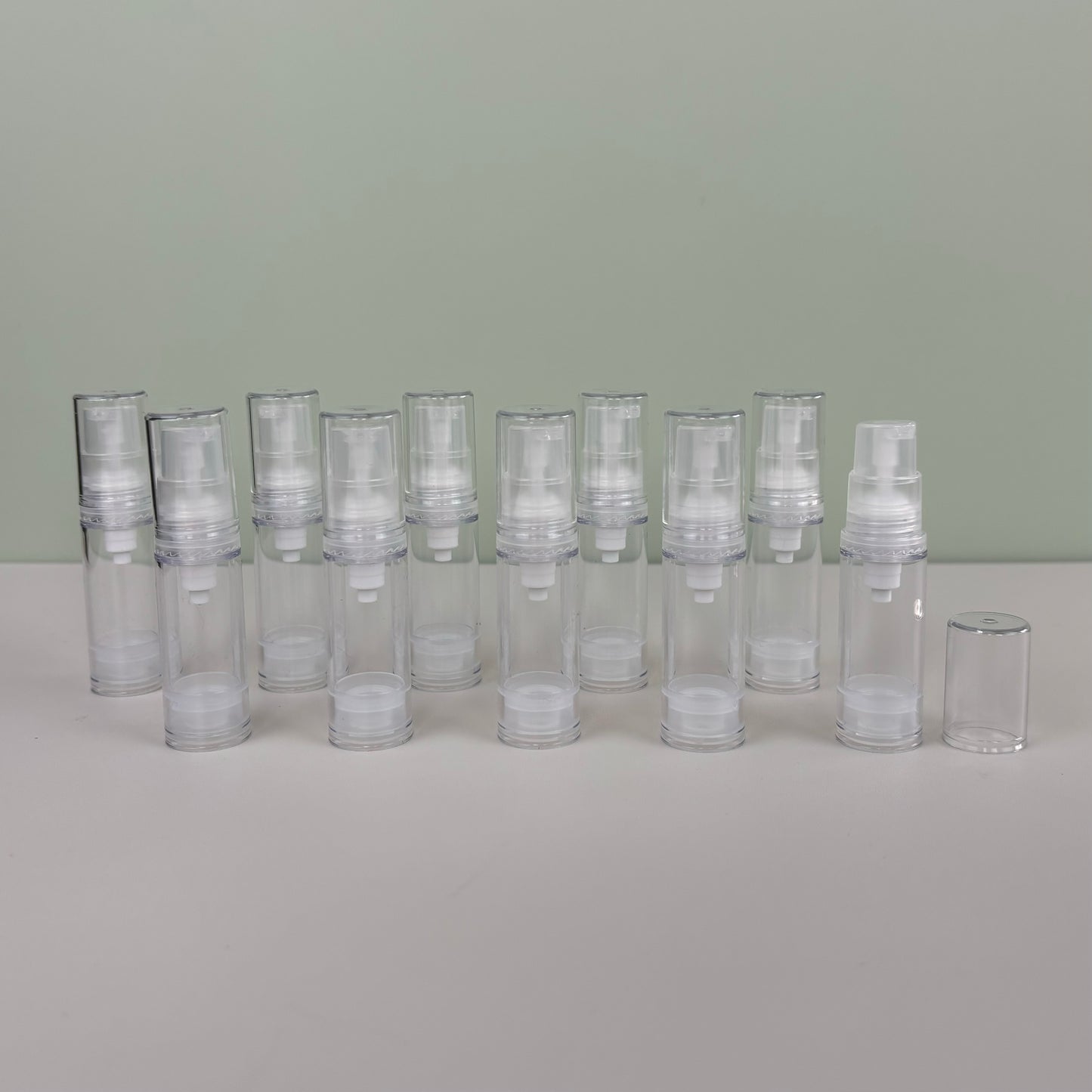 10pc 5ml/10ml Pump Bottles for Serum / Lotion / Cream (Airless/Reusable)