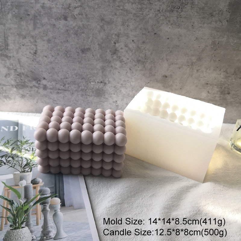 3D Silicone Mold for candles - Extra Large Bubble Rectangle DIY Candle Making Mold