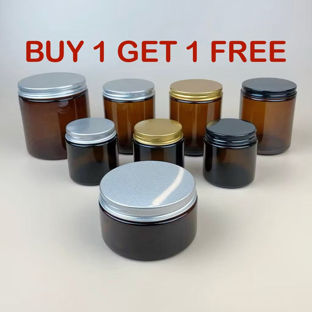 Amber Glass Candle Jar 100ml / 200ml / 250ml / 500ml