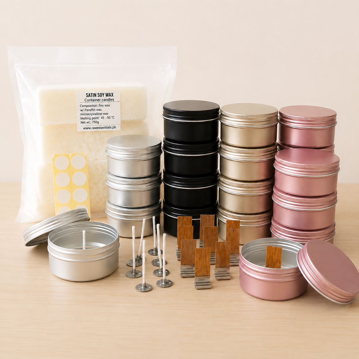 Create your own candles 10pc 80ml - Candle-making Kit - DIY Gift idea | Giveaways | Small Business | Hobby (Copy)