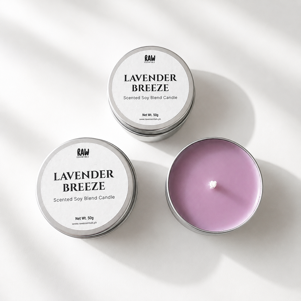 50ml 80ml Lavender Breeze Scented Soy Wax Candle in Tin Can | Mini Travel Candle | Handmade Candle Gift