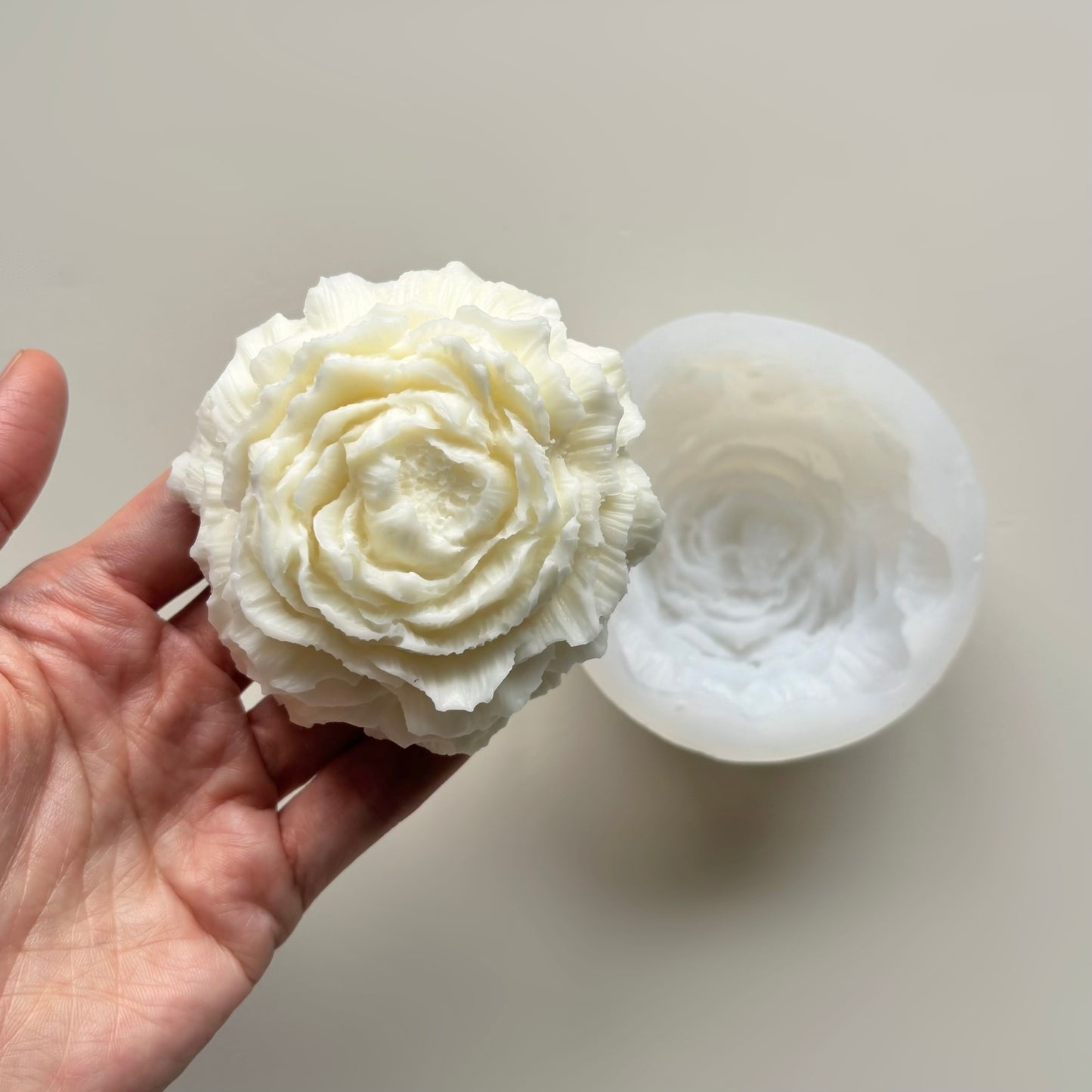 3D Floral Candle Silicone Molds - Peony | Jasmine