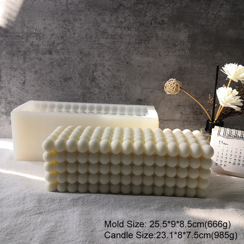 3D Silicone Mold for candles - Extra Large Bubble Rectangle