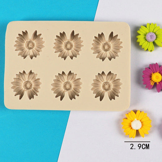 Floral Silicone Molds - Daisy, Chrysanthemum, Cherry Blossom, Rose