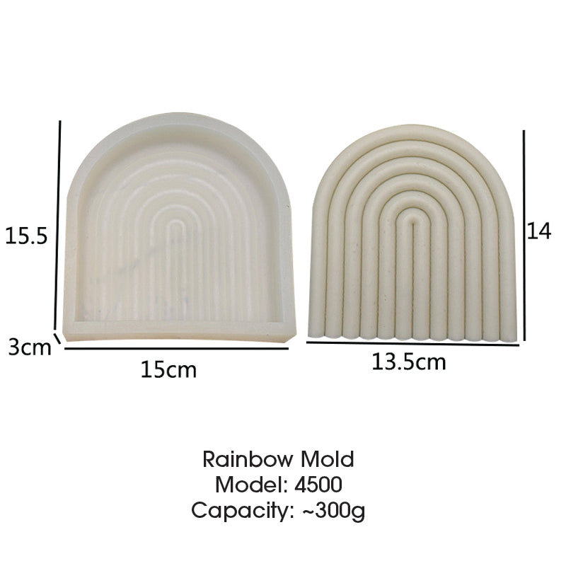 Rainbow Pillar Candle Silicone Mold