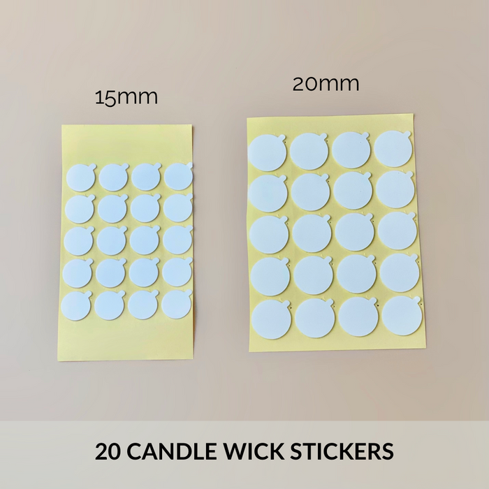 Candle Wick Lift Tab Stickers
