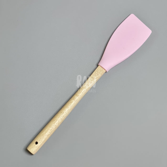 Silicone Spatula W/ Wooden Handle Flat / Baby Pink Tools & Accessories