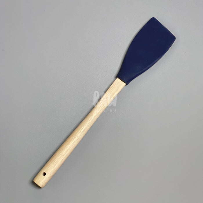 Silicone Spatula W/ Wooden Handle Flat / Navy Blue Tools & Accessories