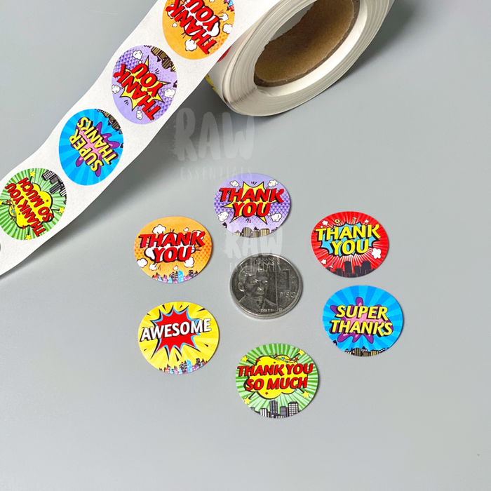 Small Thank You Stickers Pop