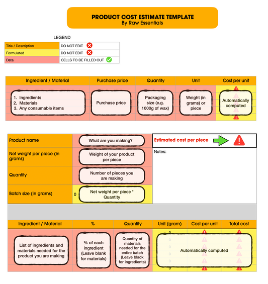 Free Cost Estimate Template: Easily Calculate Product Costs