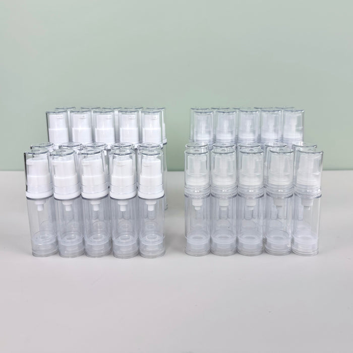 10pc 5ml/10ml Pump Bottles for  Serum / Lotion / Cream (Airless/Reusable)