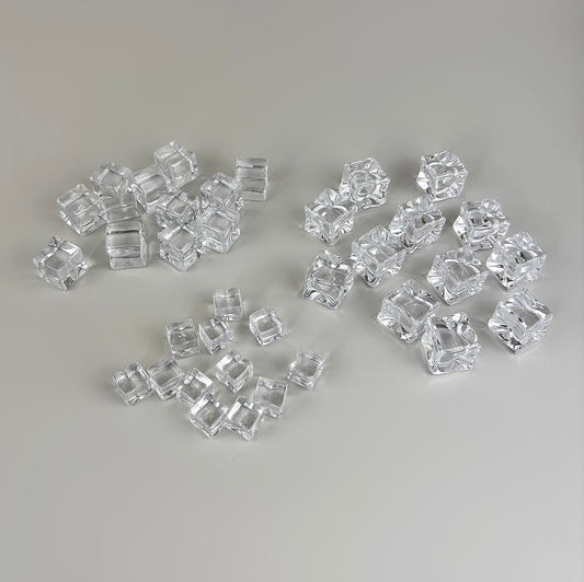 12pc Fake Ice Cube Topper - 12mm | 15mm | 18mm