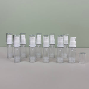 10pc 5ml/10ml Pump Bottles for  Serum / Lotion / Cream (Airless/Reusable)