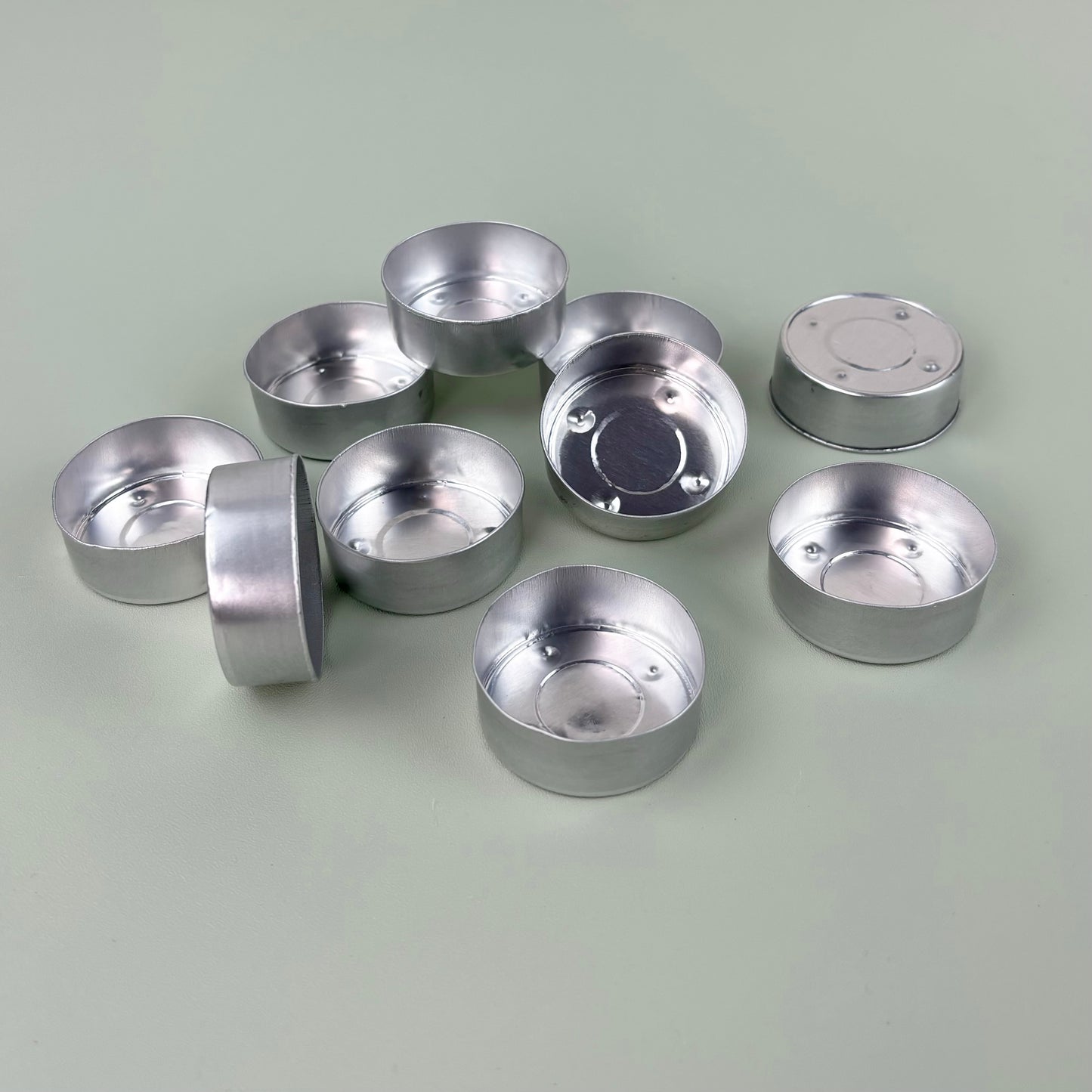 10pc / 50pc Aluminum Tealight Candle Containers | Tealight Wicks