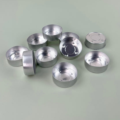 10pc / 50pc Aluminum Tealight Candle Containers | Tealight Wicks