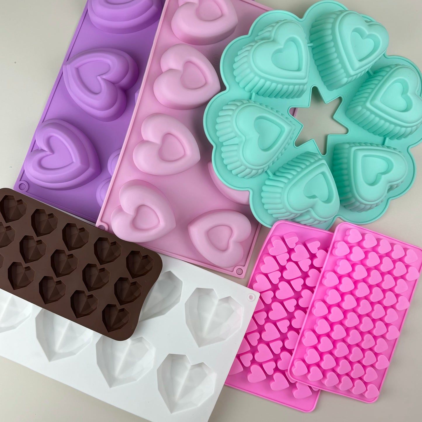 Heart Silicone Molds - assorted