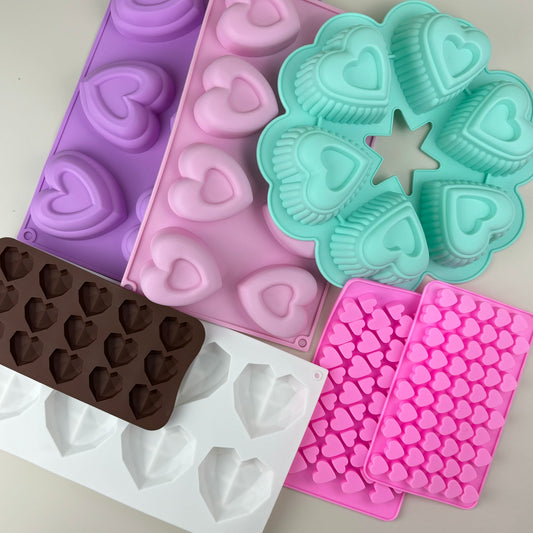 Heart Silicone Molds - assorted