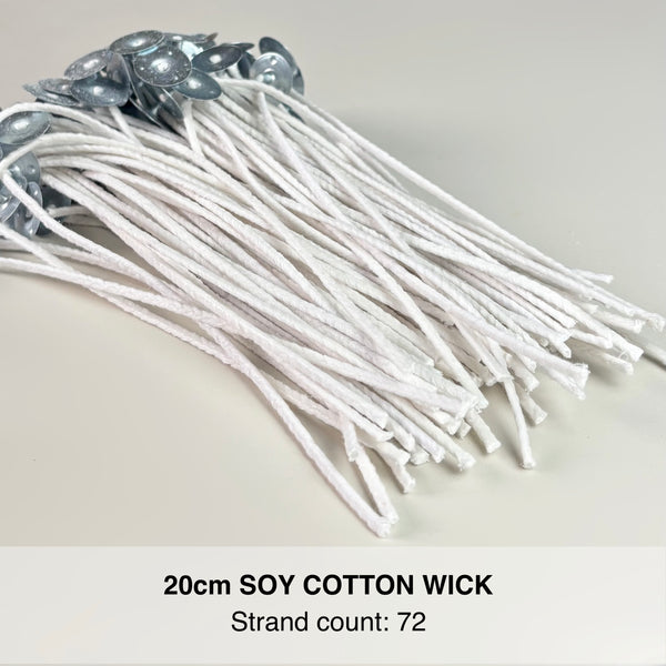 20pc/100pc 24 | 35 | 40 | 50 | 60 | 72-strand Soy Cotton Wick for candles