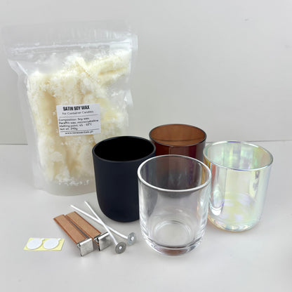 2pc 200ml Glass Candle-making Kit DIY Gift idea | Giveaways | Small Business | Hobby