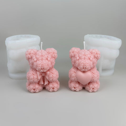 3D Bear Silicone Mold for candles