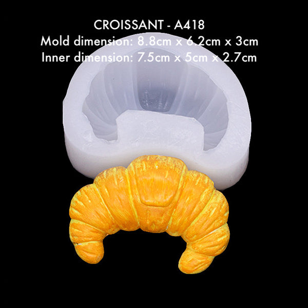 3D Food Silicone Mold - Ice cream | Biscuit | Cookie | Chocolate | Fruit loops | Croissant | Cake