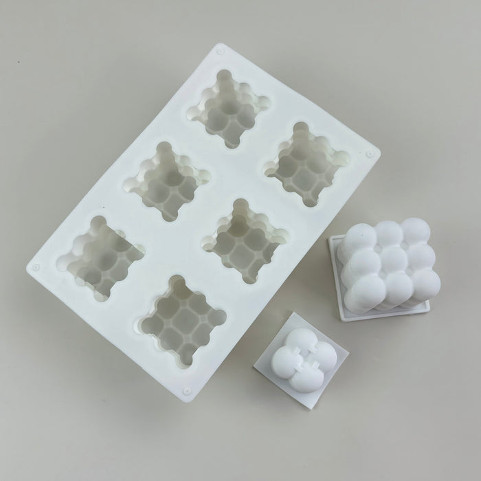 Singe-cavity / 6-cavity 3D Bubble Rubiks Cube Silicone Molds