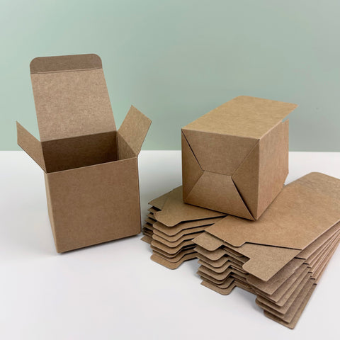 10pcs 7cm Kraft Cube Box