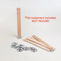10pc 0.5mm | 1mm Candle Wooden Wicks w/ Sustainers | Round / Flat Wick Sustainers Clips