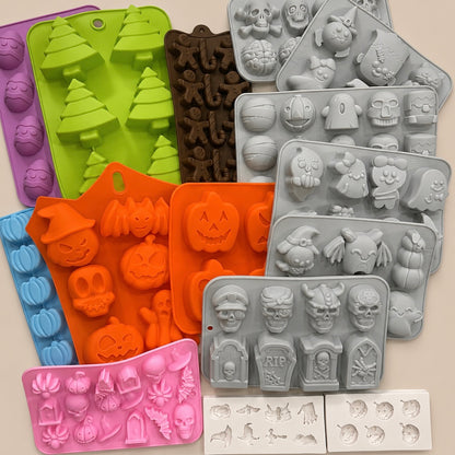 Holiday-themed Silicone Molds - Christmas, Halloween, Easter