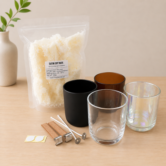 2pc 200ml Glass Candle-making Kit DIY Gift idea | Giveaways | Small Business | Hobby