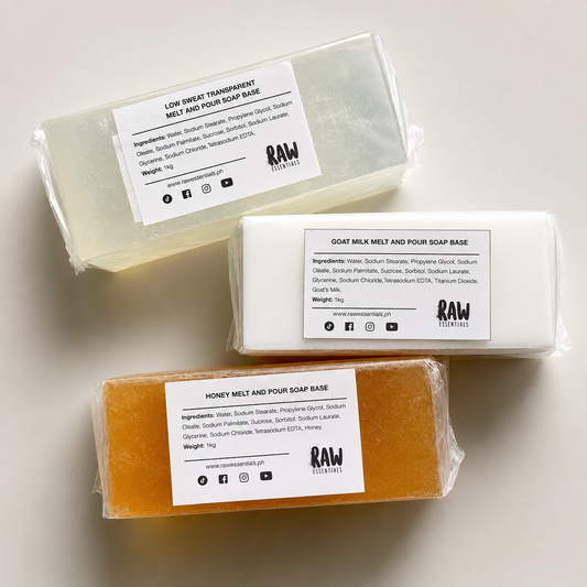 Melt and Pour Soap Base 1kg - Low Sweat Transparent Goat's Milk Honey