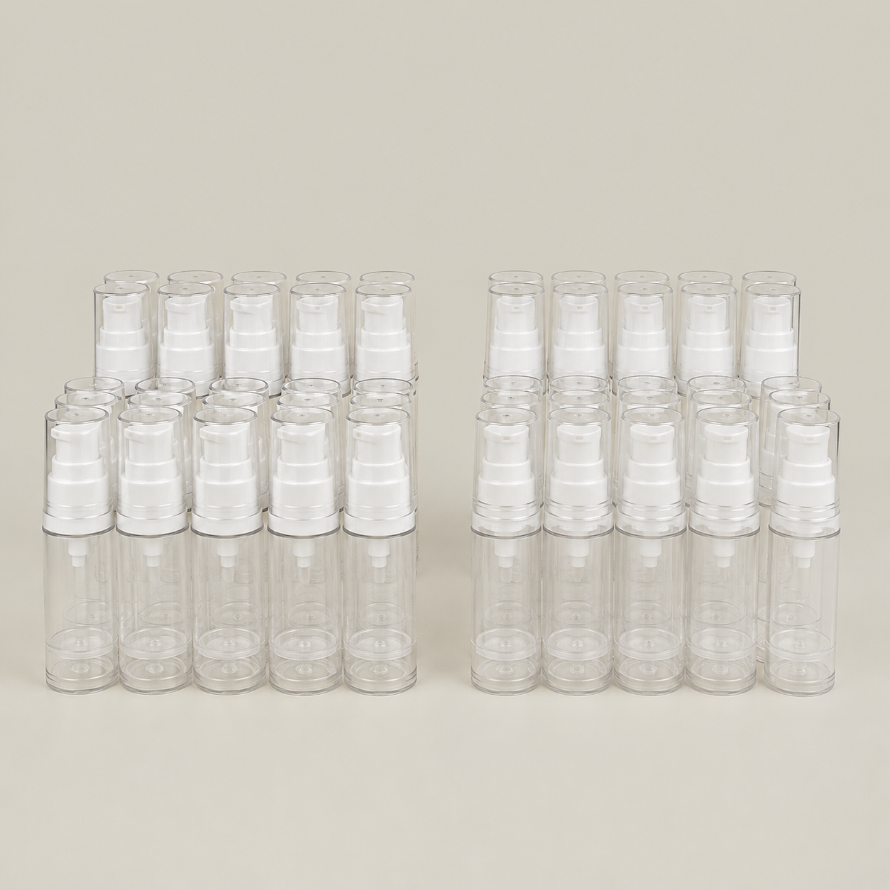 10pc 5ml/10ml Pump Bottles for  Serum / Lotion / Cream (Airless/Reusable)
