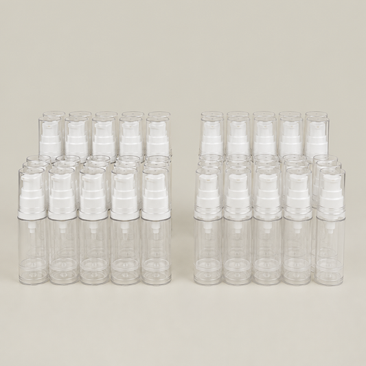 10pc 5ml/10ml Pump Bottles for  Serum / Lotion / Cream (Airless/Reusable)