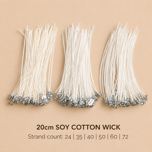 20pc/100pc 24 35 40 50 60 72-strand Soy Cotton Wick for candles for Soy Wax Candle Making