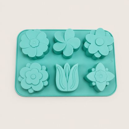 Nature Floral Cactus Honeycomb Snowflake Cloud Silicone Molds - Assorted Silicone Mold for DIY Candle and Soap Making