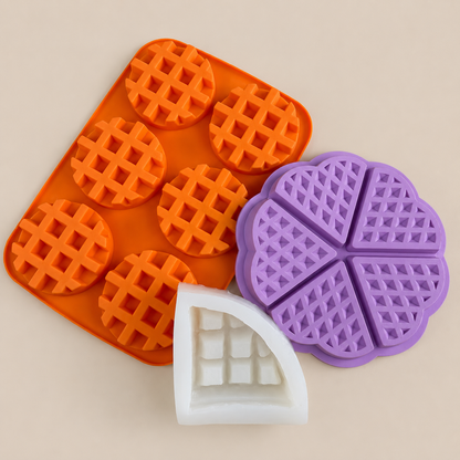 Donut Waffle Silicone Mold 4 6 8 18-cavity Silicone Mold for DIY Candle and Soap Making