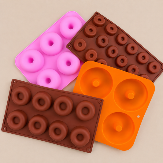 Donut Silicone Mold 4 6 8 18-cavity Silicone Mold for DIY Candle and Soap Making