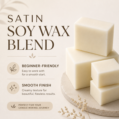 Satin Soy Wax Blend for container candles for Candle Making