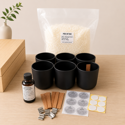 6pc Lavender Chamomile Soy Candle Kit