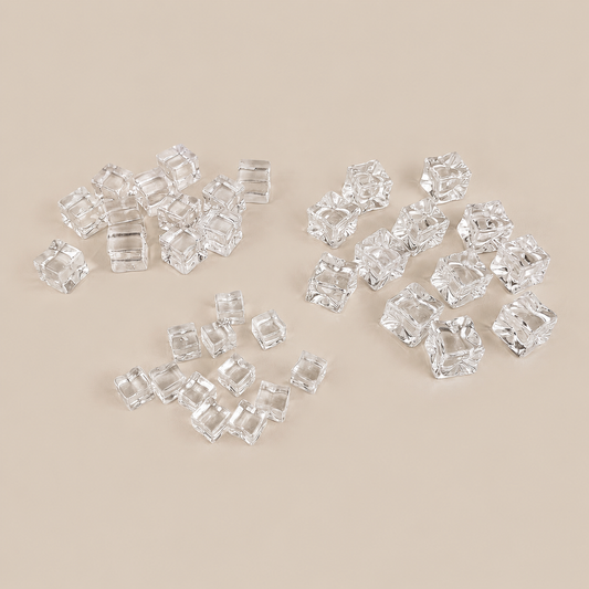 12pc Fake Ice Cube Topper - 12mm | 15mm | 18mm