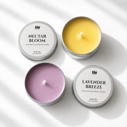 50ml 80ml Customizable Scented Soy Wax Candle in Tin Can | Mini Travel Candle | Handmade Candle Gift