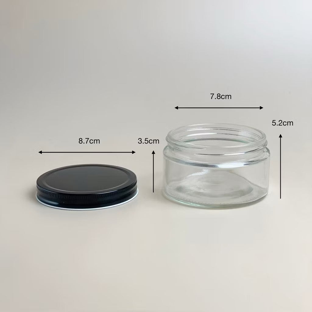 Transparent Glass Candle Jar 120ml / 200ml / 250ml /500ml