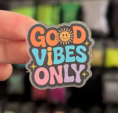 Motivational Stickers Thick Waterproof Clear PVC – Positive Quote Stickers for Laptop, Notebook, Planner & Crafts