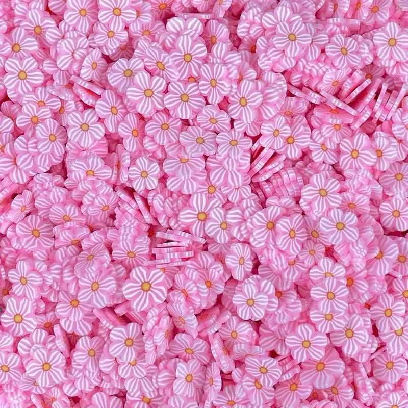 Sakura / Sunflower Floral Polymer Slices for slime and other crafts