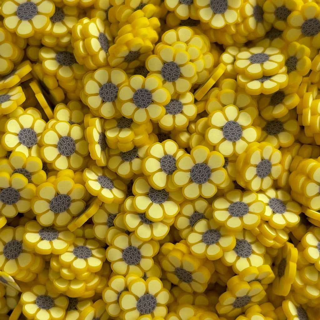 Sakura / Sunflower Floral Polymer Slices for slime and other crafts