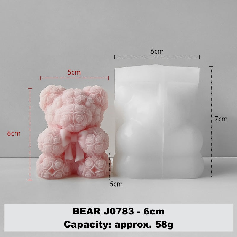 3D Silicone Mold for candles - Bear | Llama | Cat