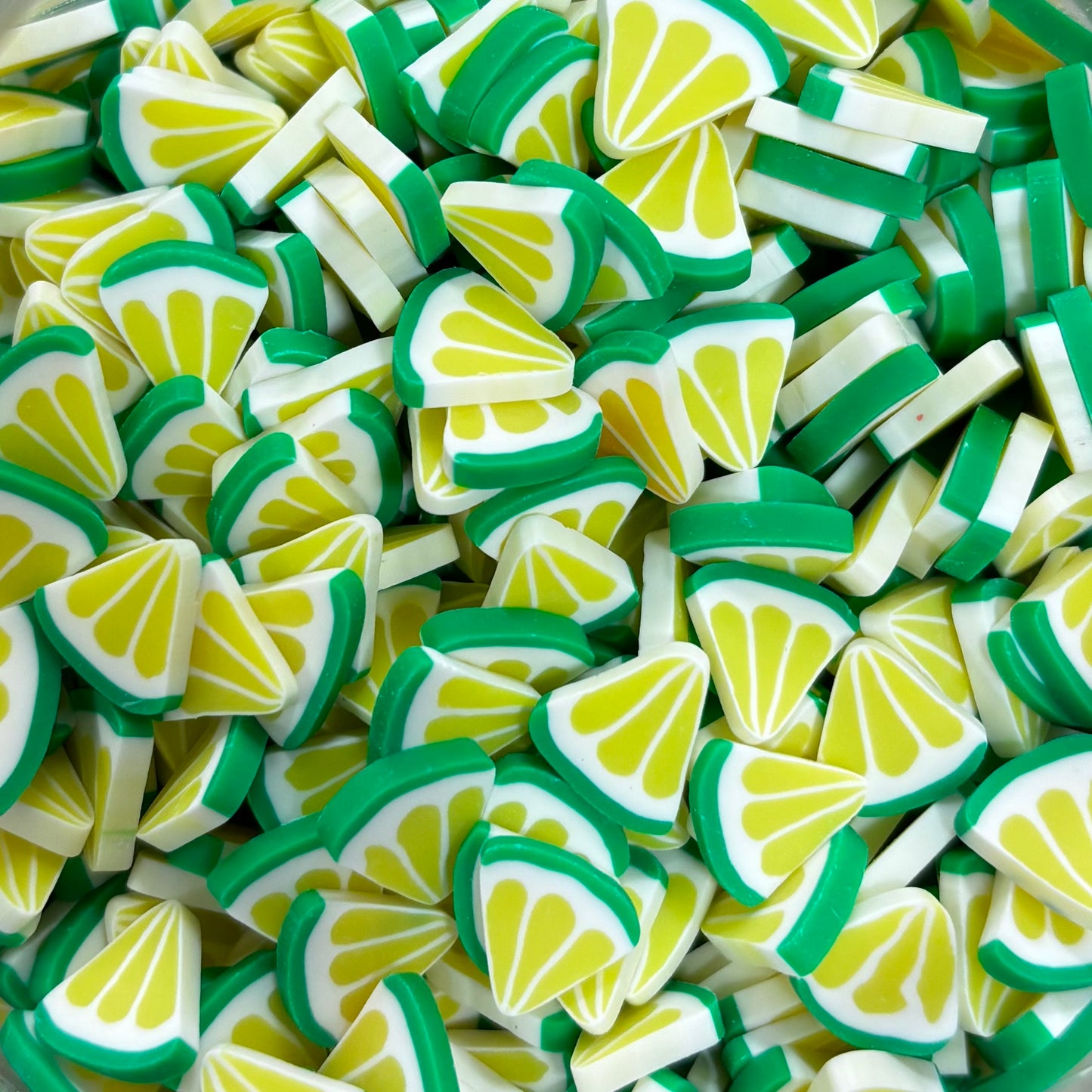 Plastic Polymer Fimo Fruit Slices for crafts (10mm)