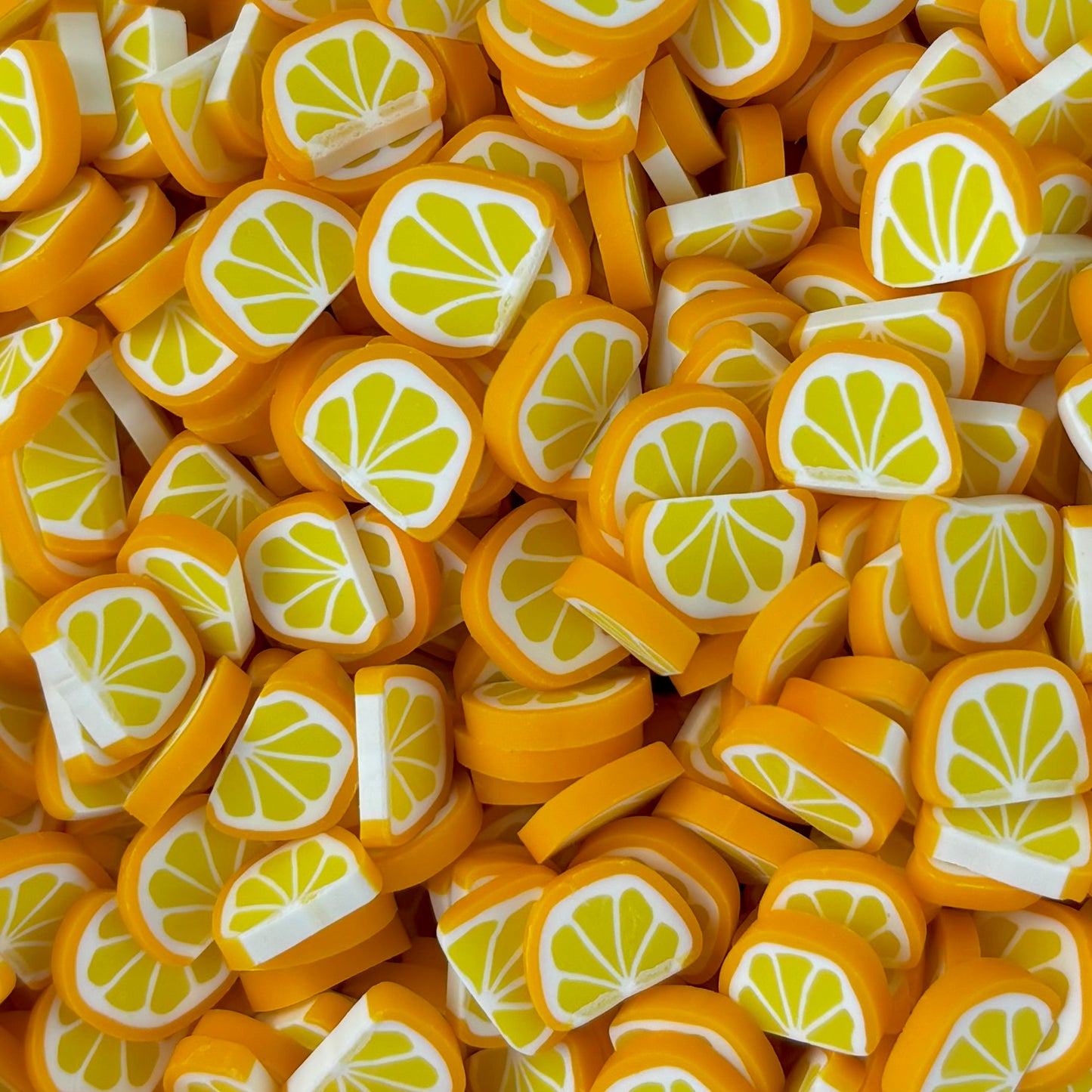 Plastic Polymer Fimo Fruit Slices for crafts (10mm)