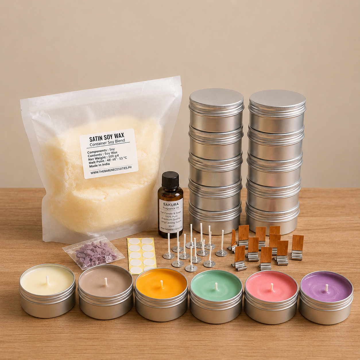 Create your own scented candles 10pc 80ml - Candle-making Kit - DIY Gift idea | Giveaways | Small Business | Hobby