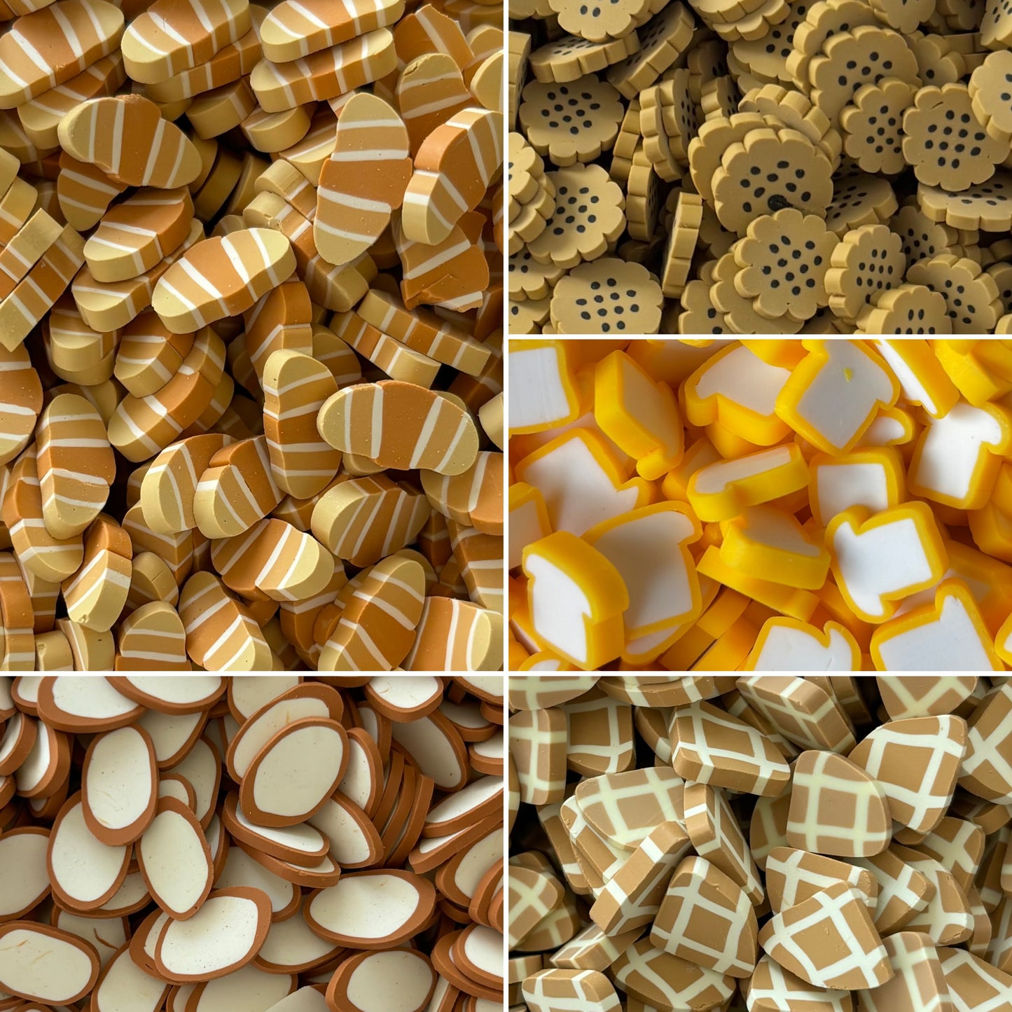 NOT EDIBLE! PLASTIC Bakery-themed Polymer Sprinkles for slime and other crafts